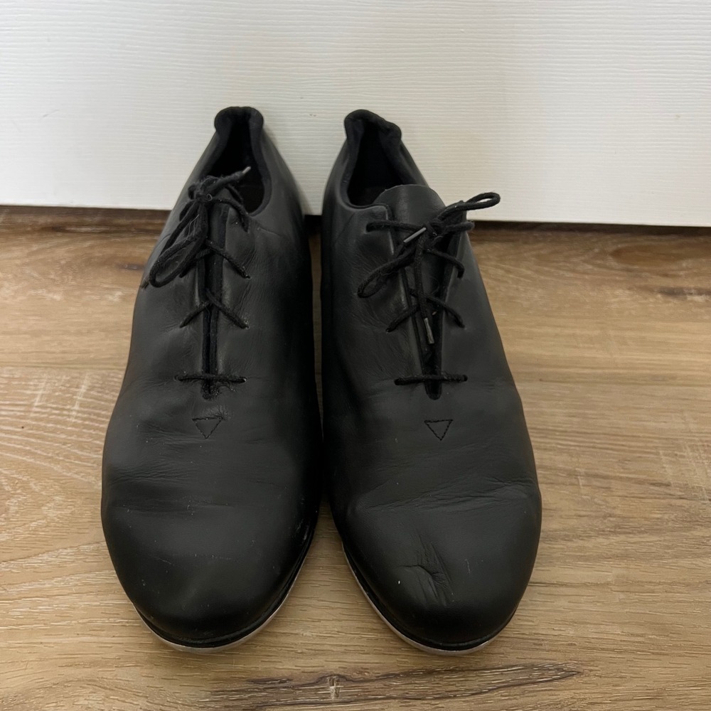 Bloch Mens Black Leather Lace Up Tap Shoes Professional Dance Oxford Size 12